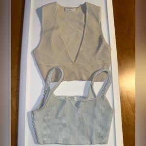 Aritzia Ribbed Tank Top Pair